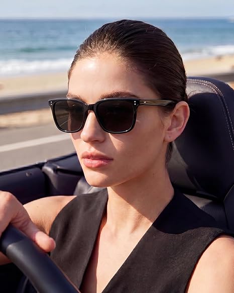 CARFIA Polarized Sunglasses for Women: Acetate, Small/Medium Size, UV400 Anti Glare CA5354